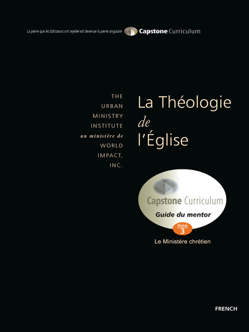 Title details for Théologie de l'Église, Guide du Mentor by Dr. Don L. Davis - Wait list